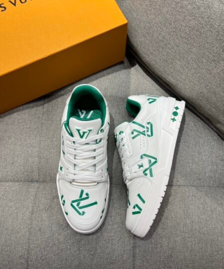 Louis Vuitton LV Trainer Sneaker Green For Men LV 1AAGXN