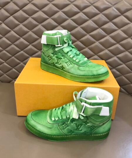 Louis Vuittion Rivoli Sneaker Boot Green For Men LV
