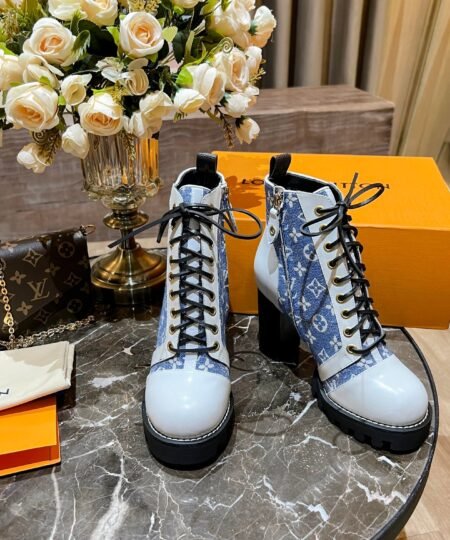 Louis Vuitton Women’s Star Trail Ankle Boot Blue For Women LV