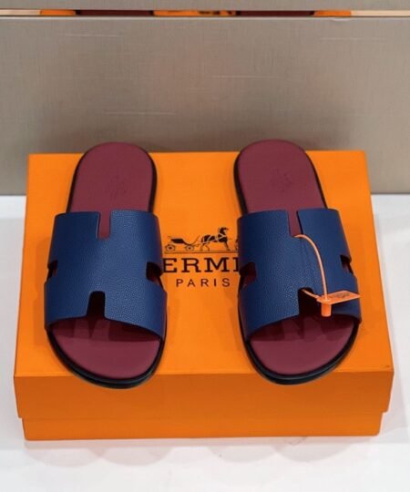 Hermes Izmir Sandal Purple And Dark Blue For Men