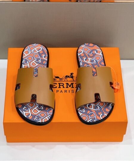 Hermes Izmir Sandal Brown And Multicolor For Men