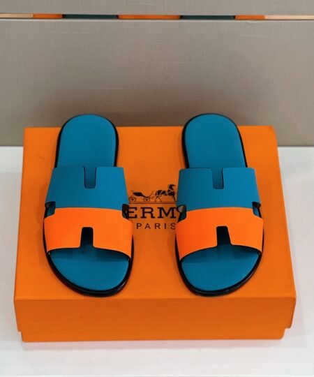 Hermes Izmir Sandal Orange And Blue For Men