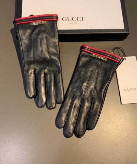 Gucci Gloves With Signature Double G Motif In Black