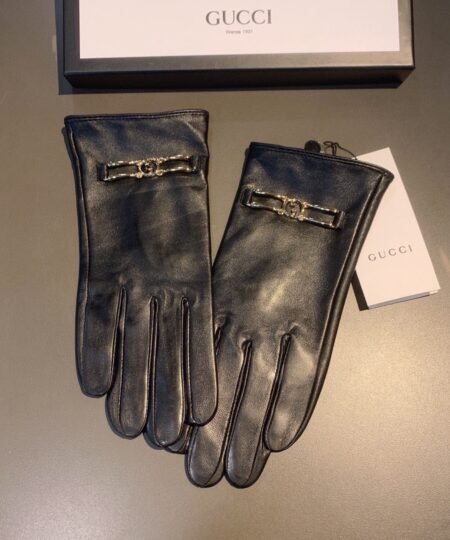 Gucci Gloves With Signature Double G Motif In Black