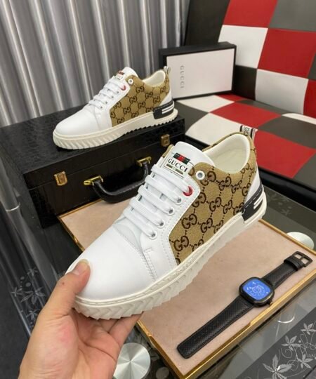 Gucci Men’s GG Ace Sneaker Yellow And White For Men