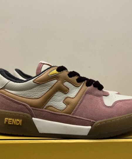 Fendi Match Low Tops Sneakers Pink For Men 7E1493