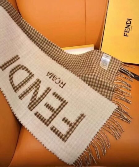 Alternative view of Fendi Wool And Cashmere Cream Scarf 180cm/71in FXT334AHR1F0QF7