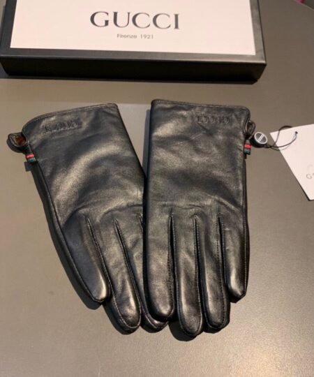Alternative view of Gucci Gloves With Signature Double G Motif In Black