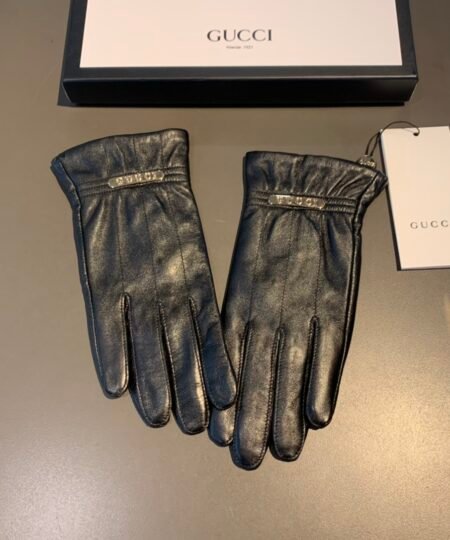Gucci Gloves With Signature Double G Motif In Black