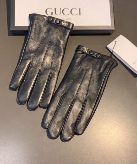 Gucci Gloves With Signature Double G Motif In Black