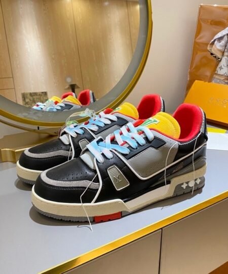Louis Vuitton Trainer Sneaker Rubber Grain Multiple Color Virgil Abloh For Men LV