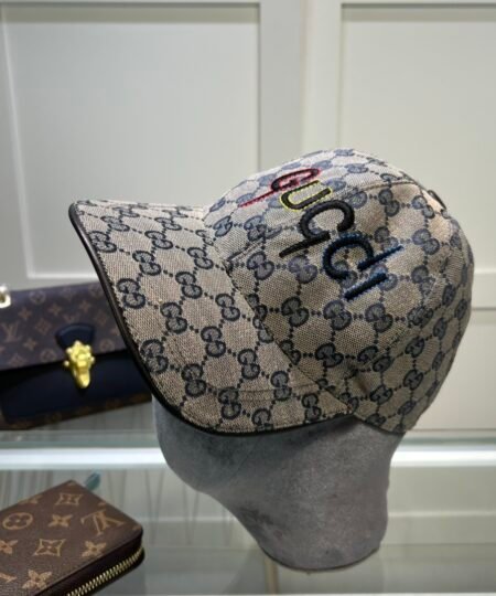 Gucci Canvas Baseball Hat Grey GG Hat