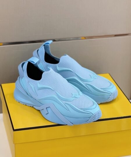 Fendi Flow Light Blue Sneakers For Men 7E1504AHI8F0EEL