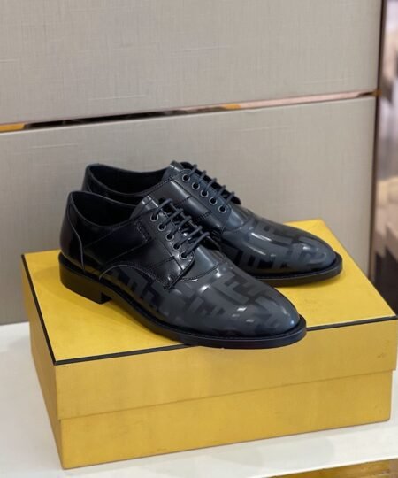 Fendi Force Domino Shoes Black For Men