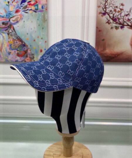 Gucci Denim Baseball Hat Blue GG Hat