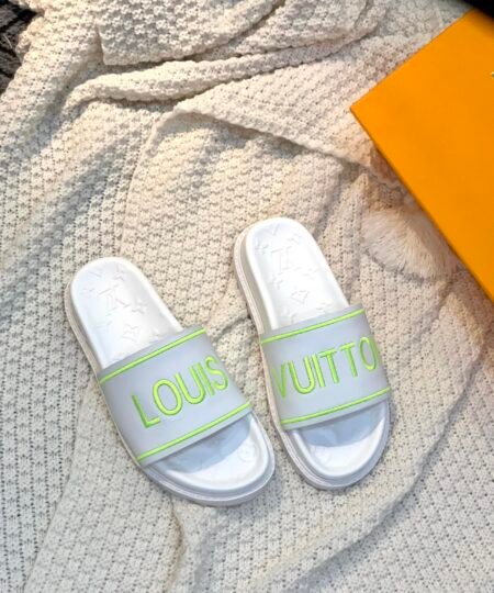 Louis Vuitton Women’s Pool Pillow Flat Comfort Mule White For Women LV