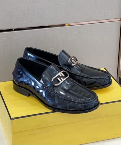Fendi Domino Black Loafers For Men