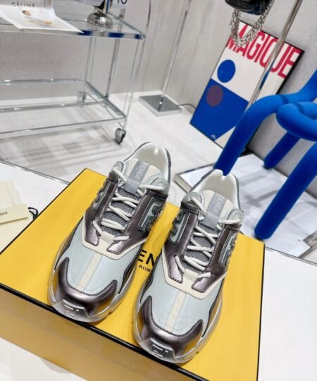 Fendi Nubuck Faster Grey Blue For Men