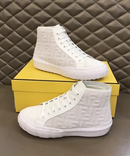 Fendi Flow High Tops Sneakers White For Men 7E1424