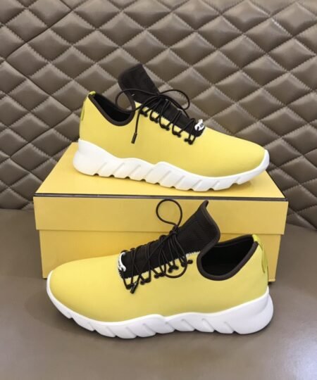 Fendi Force Low Tops Sneakers Light Yellow For Men