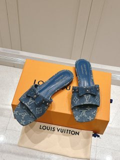 Louis Vuitton Flat Blue For Women