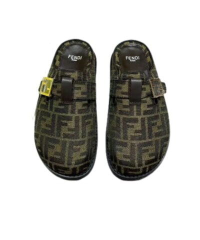 Fendi Feel Mules Brown For Men