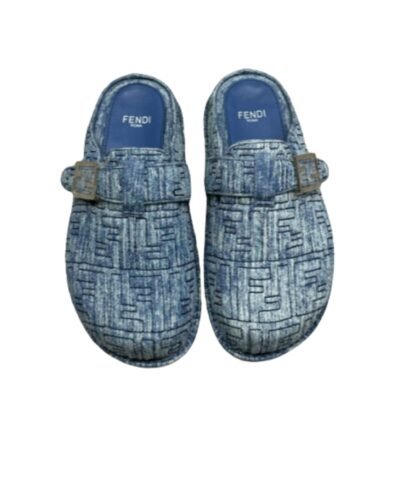 Fendi Feel Mules Blue For Men