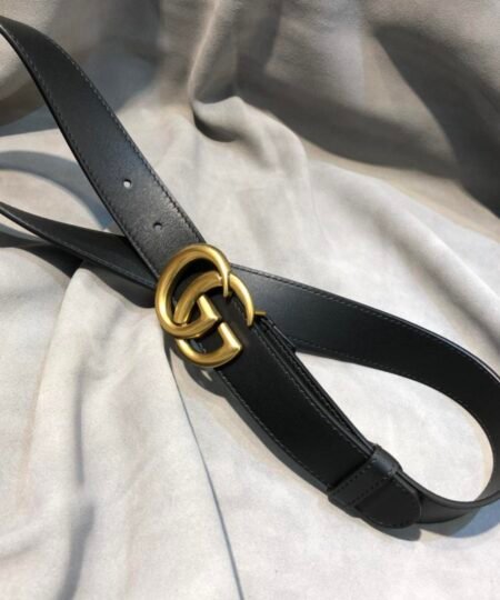 Gucci Belt With Double G Buckle Black