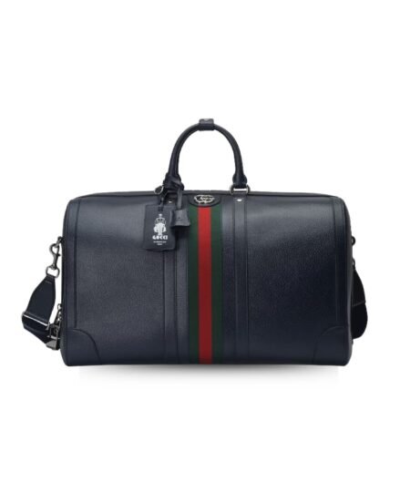 Gucci Savoy Large Duffle Bag Dark Blue For Men 20.5 in/ 52 cm 724612 AABUE 4951