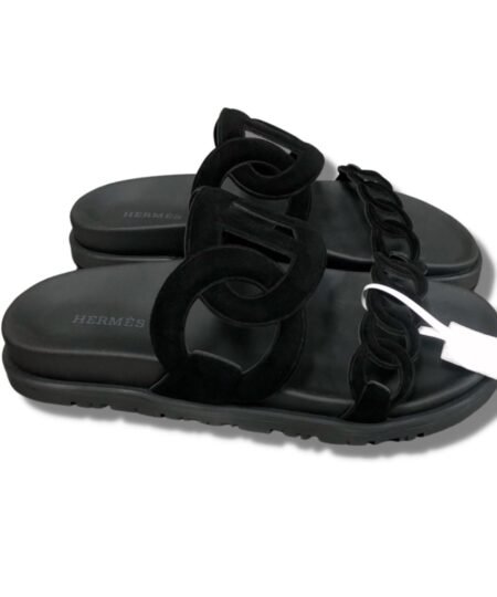 Hermes Extra Sandal Black For Men