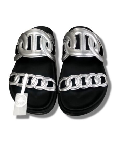 Hermes Extra Sandal Silver For Men
