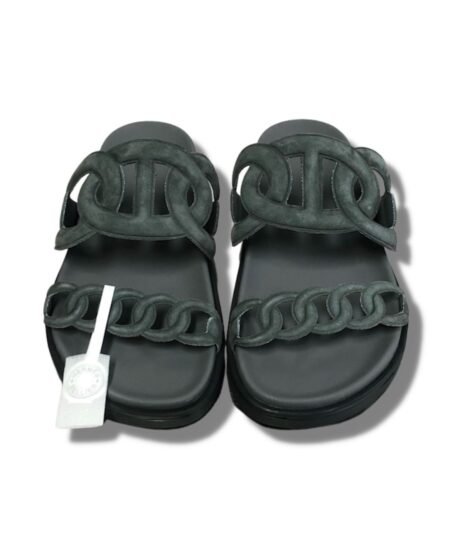 Hermes Extra Sandal Dark Grey For Men