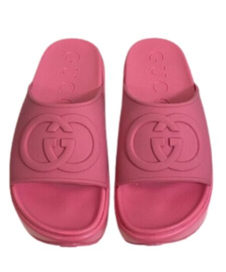Gucci Interlocking G Slide Sandal Pink For Men