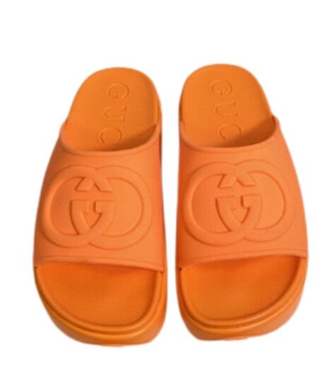 Gucci Interlocking G Slide Sandal Orange For Men
