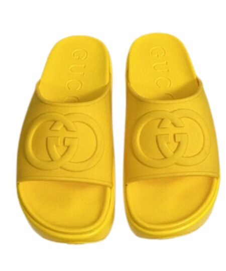 Gucci Interlocking G Slide Sandal Yellow For Men