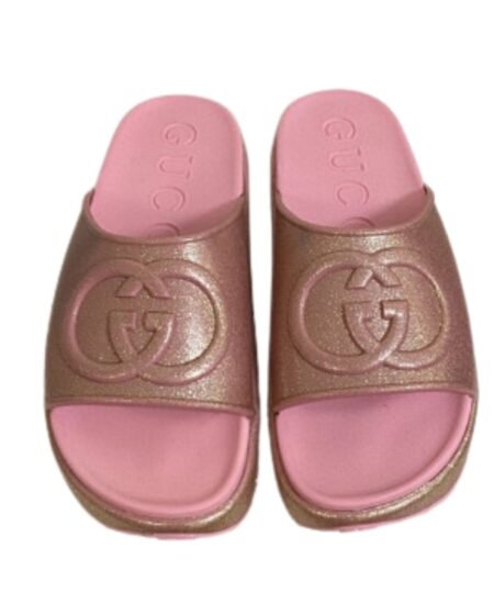 Gucci Interlocking G Slide Sandal Pink For Men