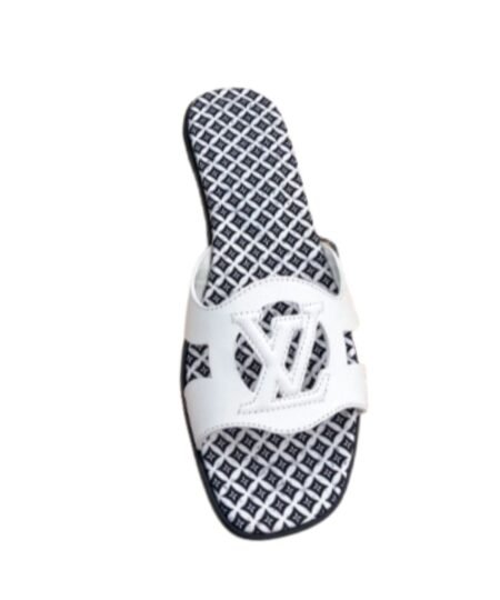 Louis Vuitton Isola Flat Mule LV White For Women