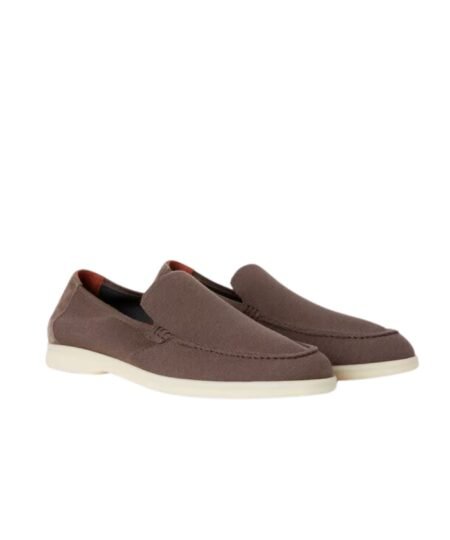 Loro Piana Summer Knitted Loafers Brown For Men FAE8127