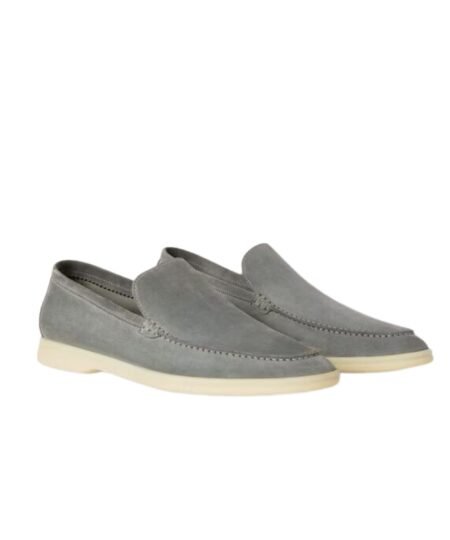 Loro Piana Summer Walk Loafers Grey For Men FAI3276