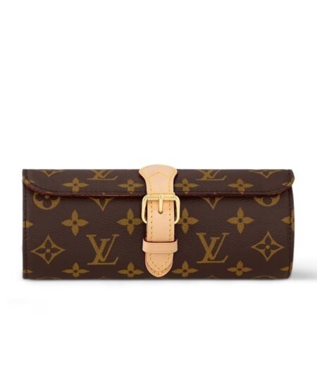 Louis Vuitton 3 Watch Case Bag Brown For Men 7.9in/20cm M47530