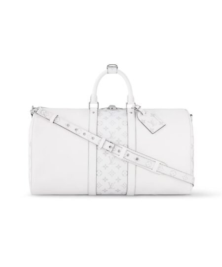 Louis Vuitton Keepall Bandoulière 50 Bag White For Men 19,7in/50cm M30885