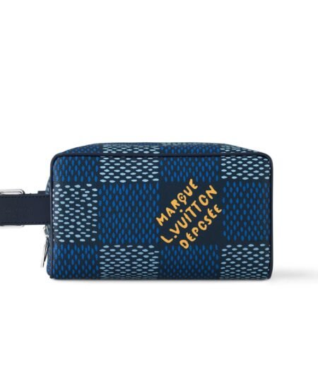 Louis Vuitton Locker Dopp Kit Blue For Men 9.1 Inches/ 23 Cm N40747