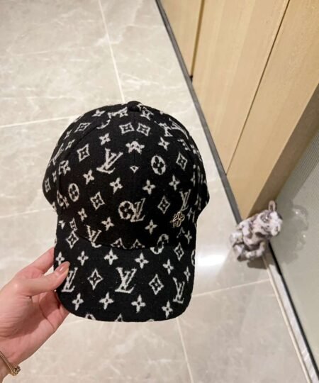 Louis Vuitton Monogram Pattern Cap Black For Women