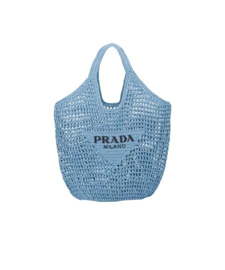 Prada Raffia Tote Bag Blue For Women 1BG424_2A2T_F0076_V_OOO