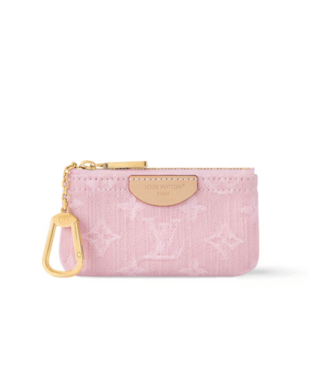 Louis Vuitton Key Pouch Washed Pink For Women 4.7in/12cm M13208