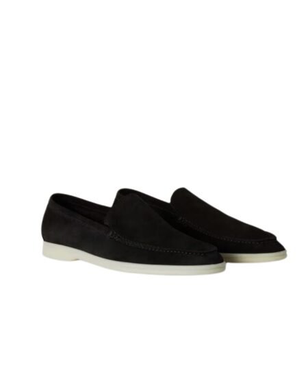 Loro Piana Summer Walk Loafers Black For Men FAE8124