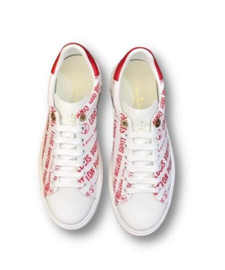 Louis Vuitton Time Out Sneaker Monogram Flowers Red For Men