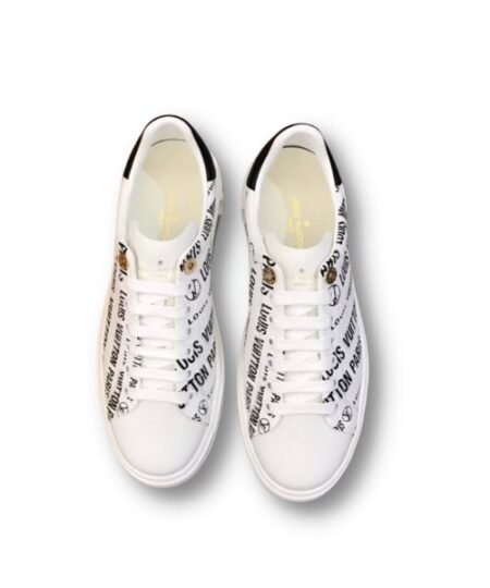 Louis Vuitton Time Out Sneaker Monogram Flowers Black For Men 1A9D24