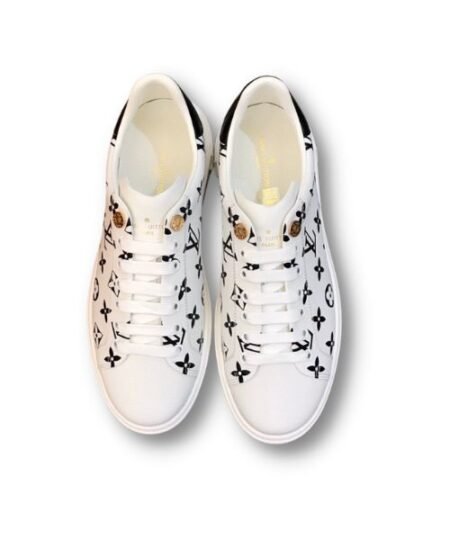 Louis Vuitton Time Out Sneakers Monogram Flowers Black For Men