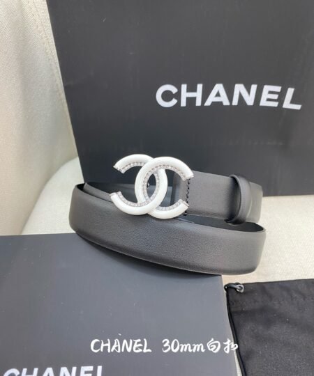 Chanel Belt With Double C Buckle Black Women Belt